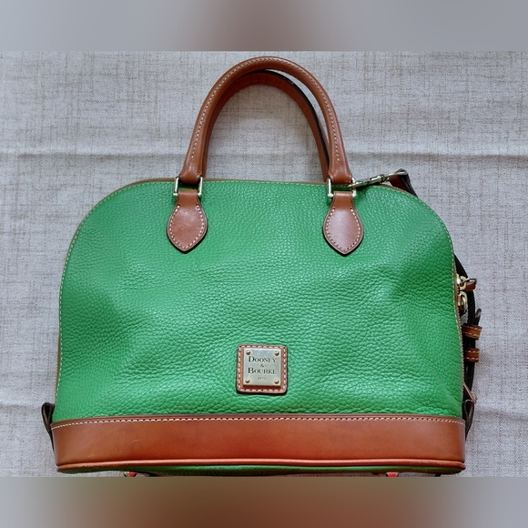 Dooney & Bourke Handbags - Dooney & Bourke Green and Brown Satchel